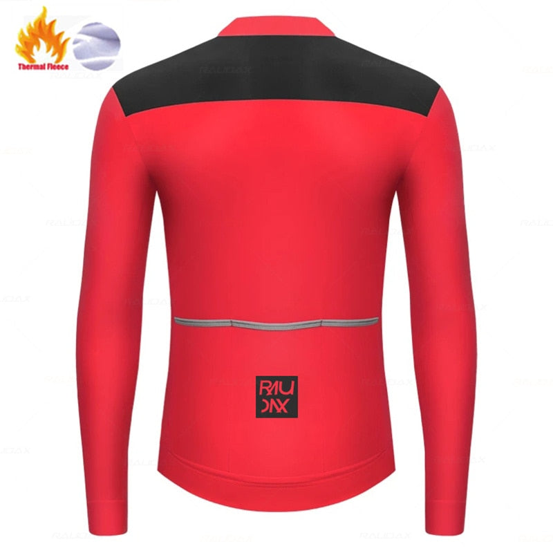 Raudax Racing Long Sleeve Thermal Fleece Cycling Jerseys (6 Variants)