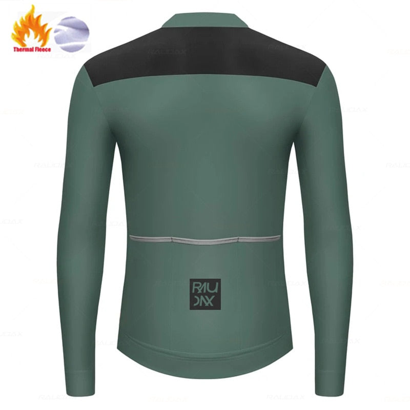 Raudax Racing Long Sleeve Thermal Fleece Cycling Jerseys (6 Variants)