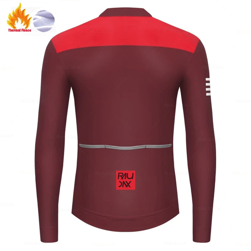Raudax Racing Long Sleeve Thermal Fleece Cycling Jerseys (6 Variants)