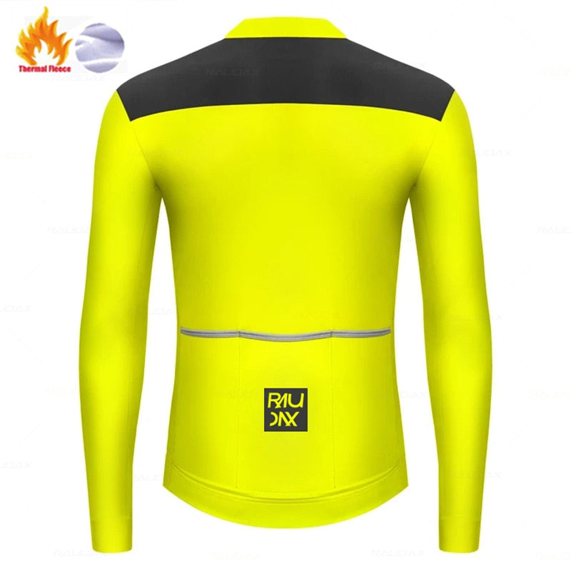 Raudax Racing Long Sleeve Thermal Fleece Cycling Jersey Sets (6 Variants)
