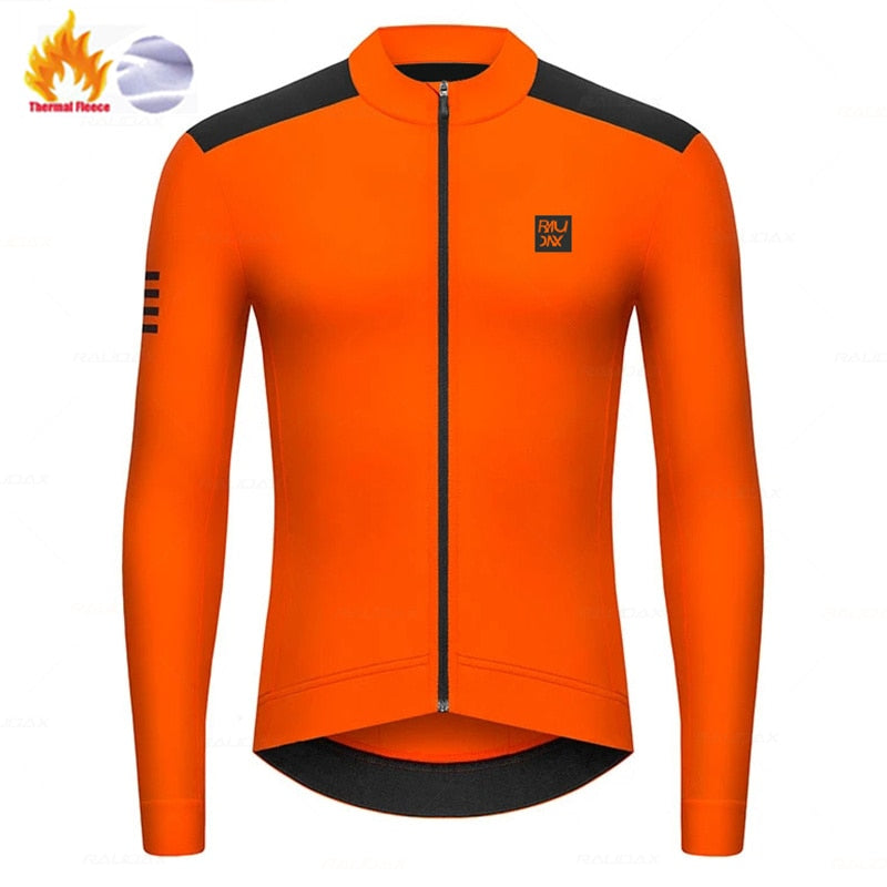 Raudax Racing Long Sleeve Thermal Fleece Cycling Jerseys (6 Variants)
