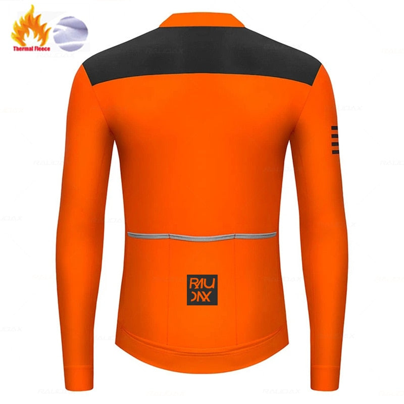 Raudax Racing Long Sleeve Thermal Fleece Cycling Jerseys (6 Variants)