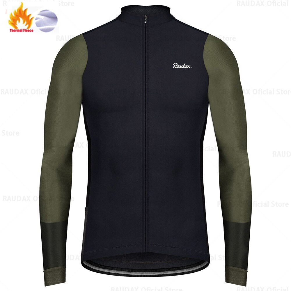 Raudax Winter Long Sleeve Thermal Fleece Cycling Jerseys (3 Variants)