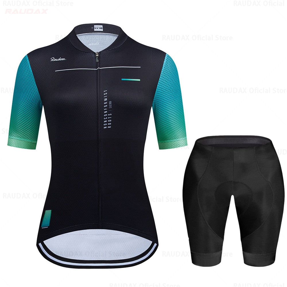 Raudax Women Cycling Jersey Sets (10 Variants)