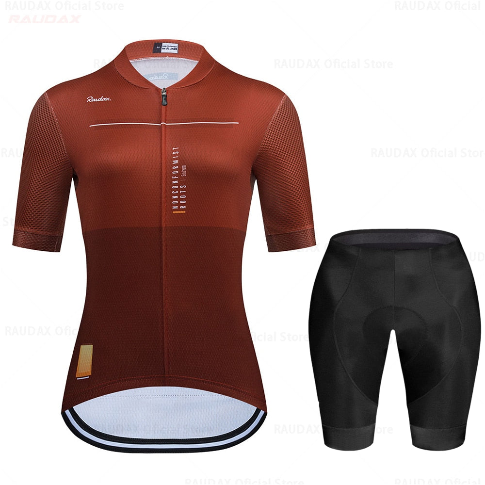 Raudax Women Cycling Jersey Sets (10 Variants)