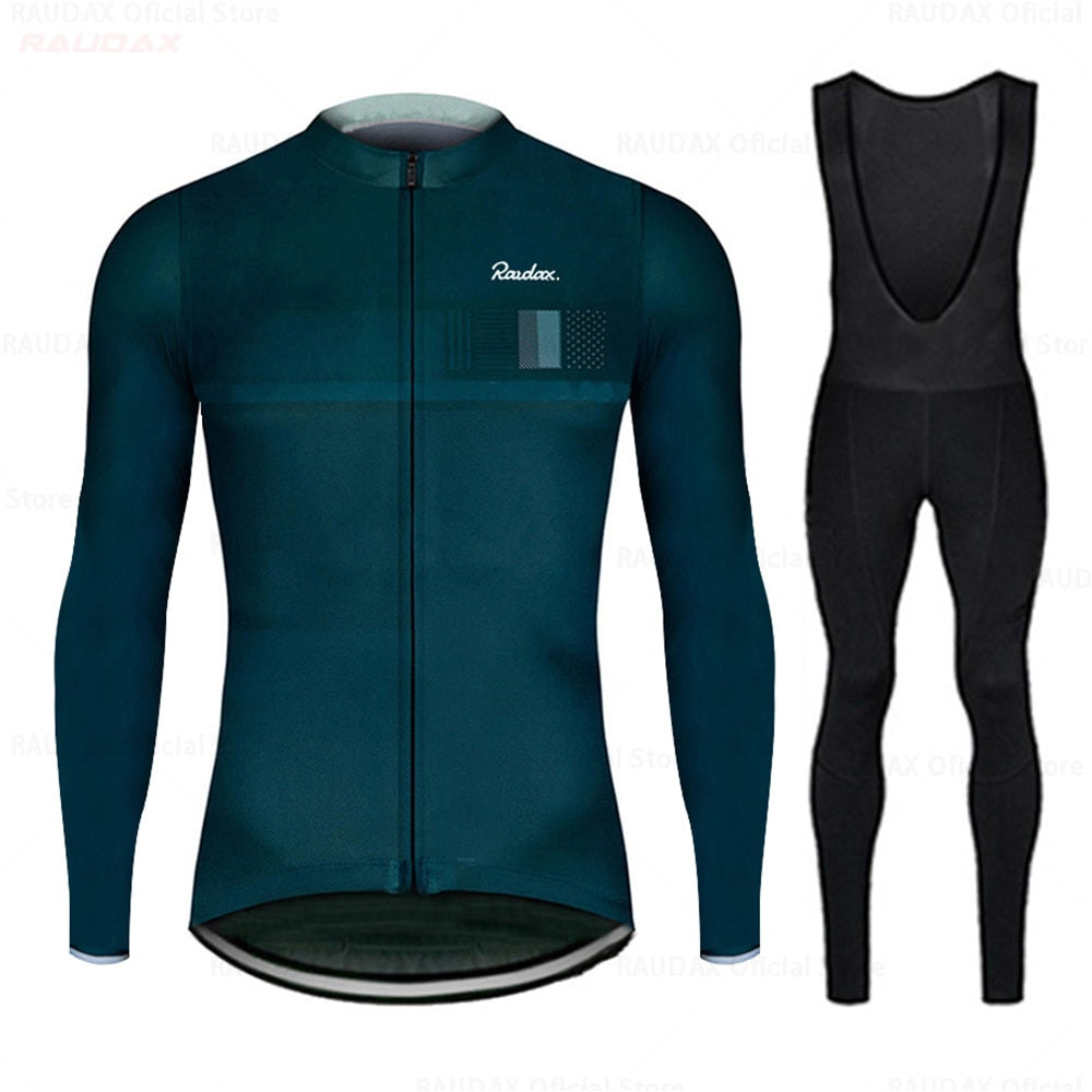 Raudax Long Sleeve Cycling Jersey Sets (9 Variants)