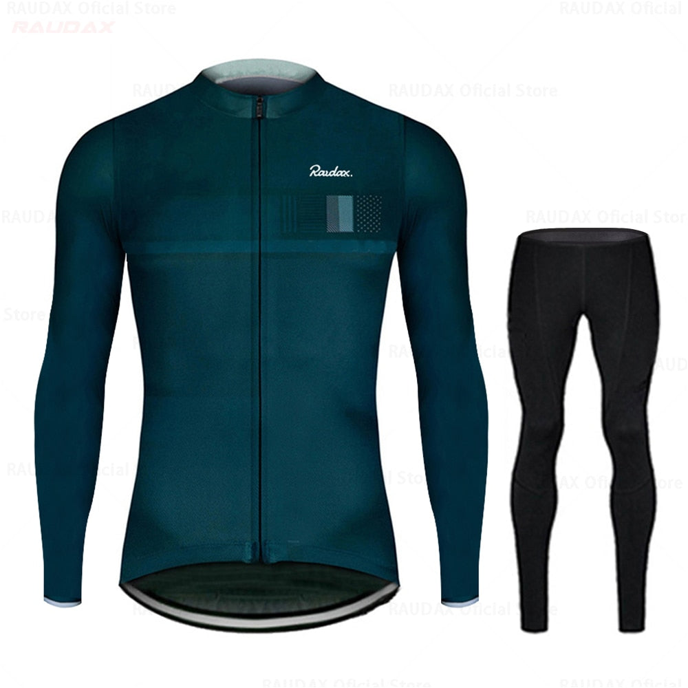 Raudax Long Sleeve Cycling Jersey Sets (9 Variants)