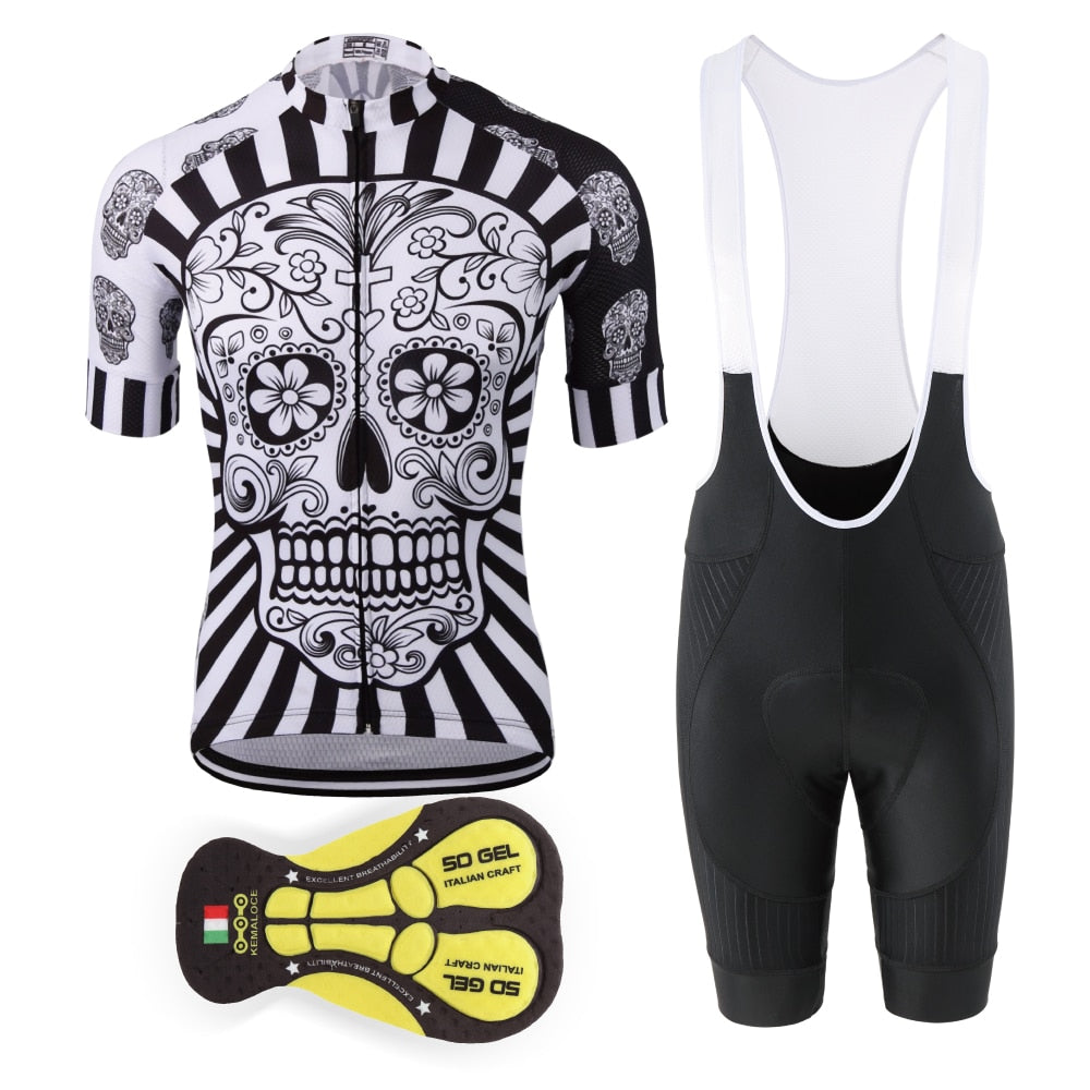 KEMALOCE Skeleton Men Cycling Jersey Sets (2 Variants)