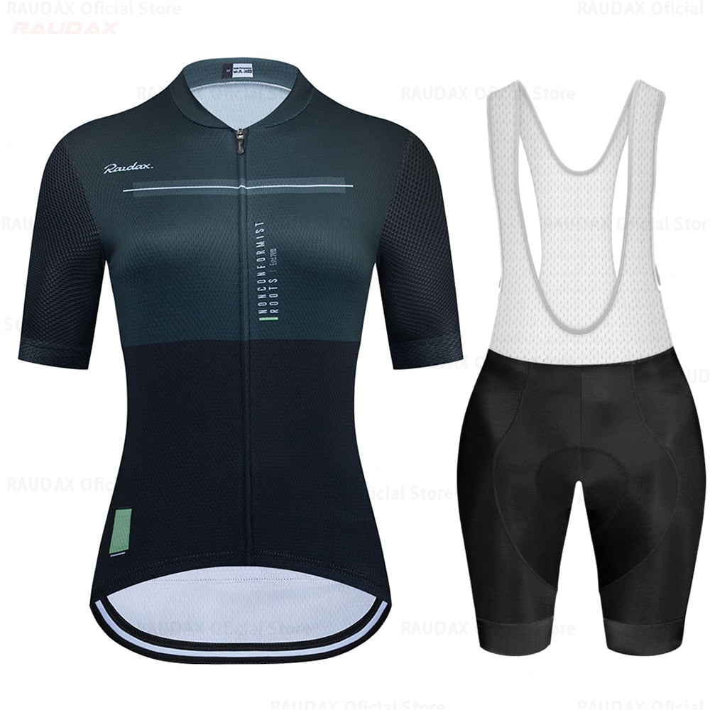 Raudax Women Cycling Jersey Sets (10 Variants)