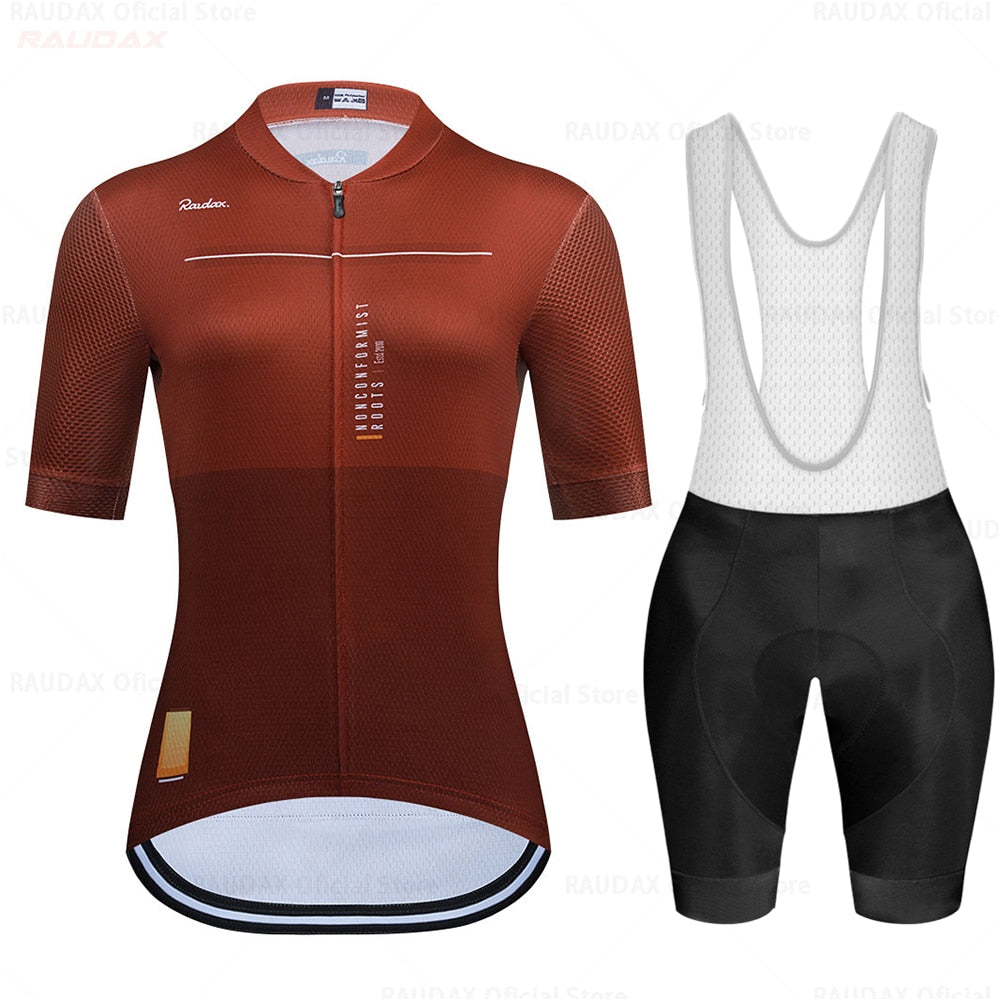Raudax Women Cycling Jersey Sets (10 Variants)