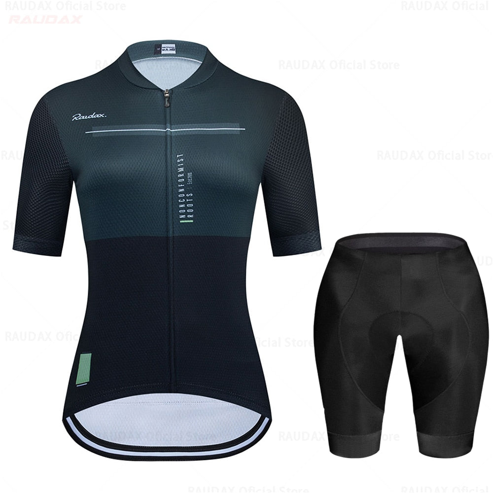 Raudax Women Cycling Jersey Sets (10 Variants)
