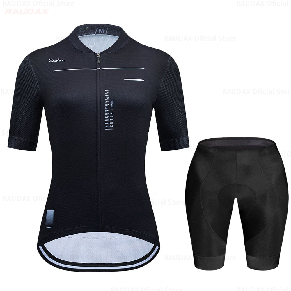 Raudax Women Cycling Jersey Sets (10 Variants)