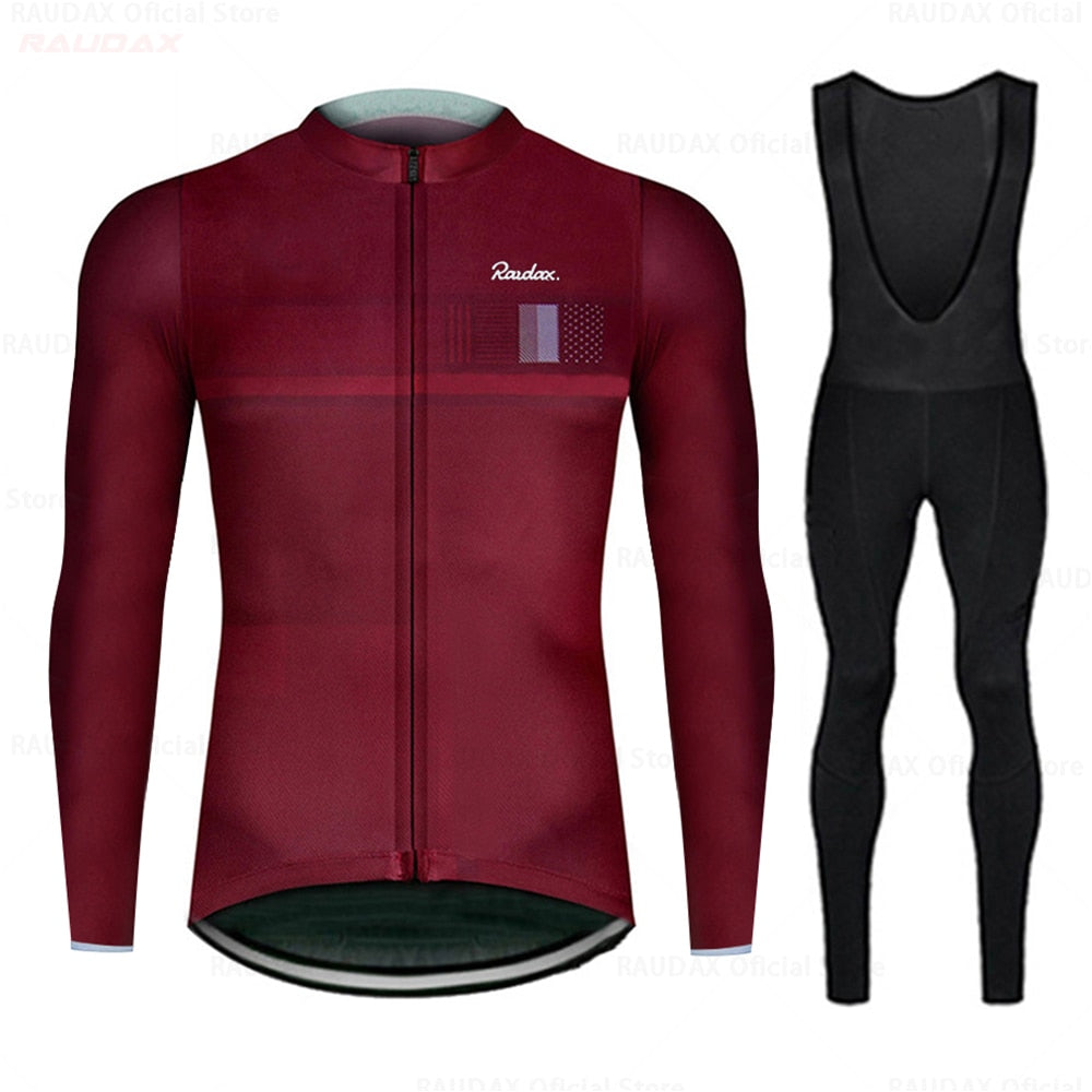 Raudax Long Sleeve Cycling Jersey Sets (9 Variants)