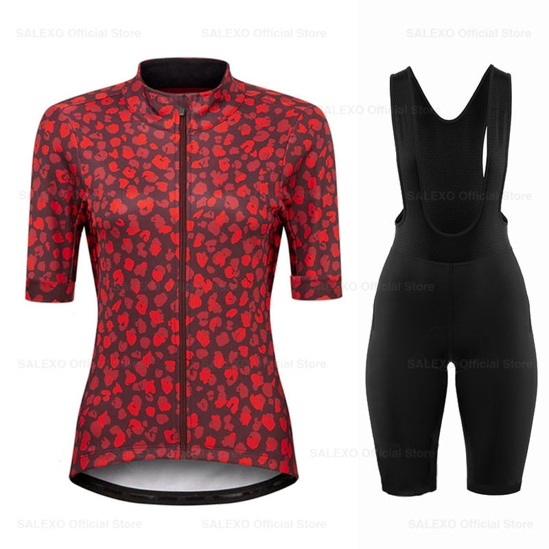 Salexo Women Floral Petal Cycling Jersey Set (2 Variants)