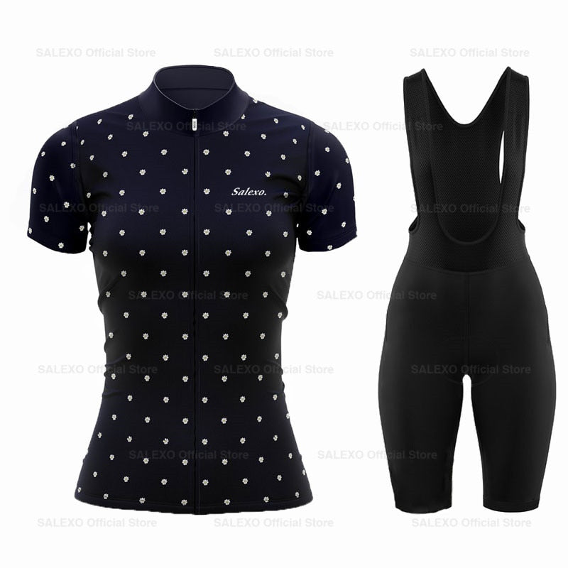 Polka dot cycling store jersey