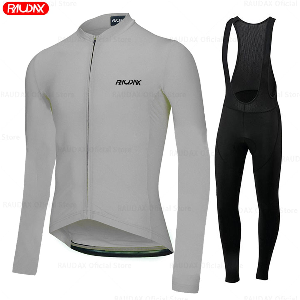 Raudax Fluorescent Long Sleeve Cycling Jersey Sets (4 Variants)
