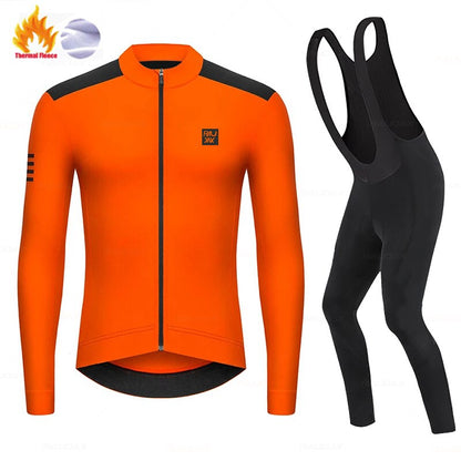 Raudax Racing Long Sleeve Thermal Fleece Cycling Jersey Sets (6 Variants)