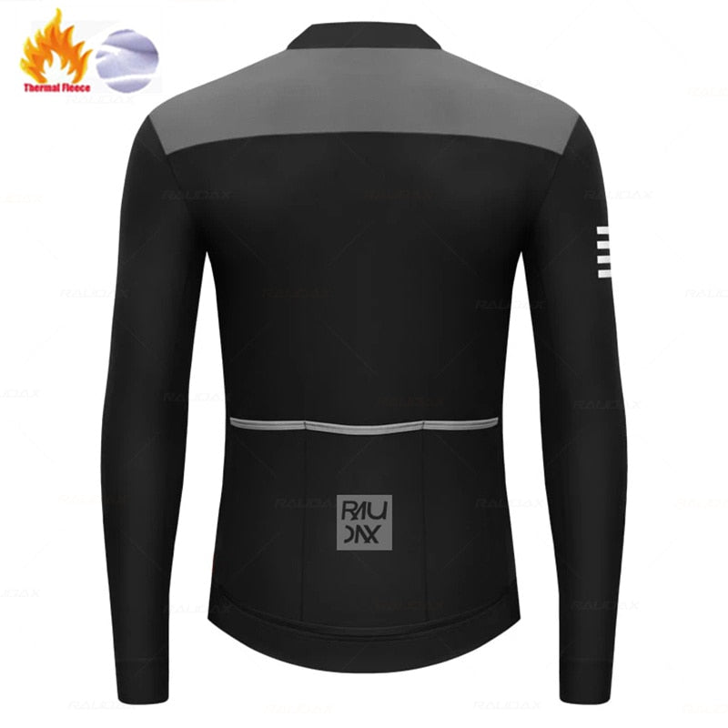 Raudax Racing Long Sleeve Thermal Fleece Cycling Jersey Sets (6 Variants)