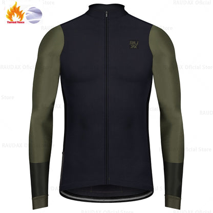 Raudax Sports Long Sleeve Thermal Fleece Cycling Jerseys (3 Variants)