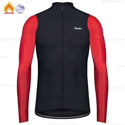 Raudax Winter Long Sleeve Thermal Fleece Cycling Jerseys (3 Variants)