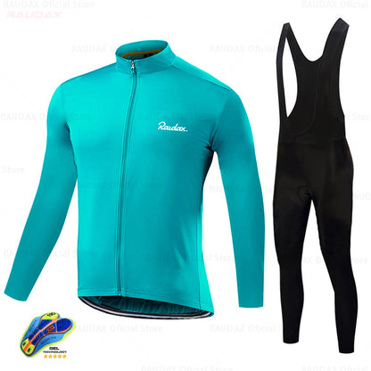 Raudax Simple Long Sleeve Cycling Jersey Sets (8 Variants)