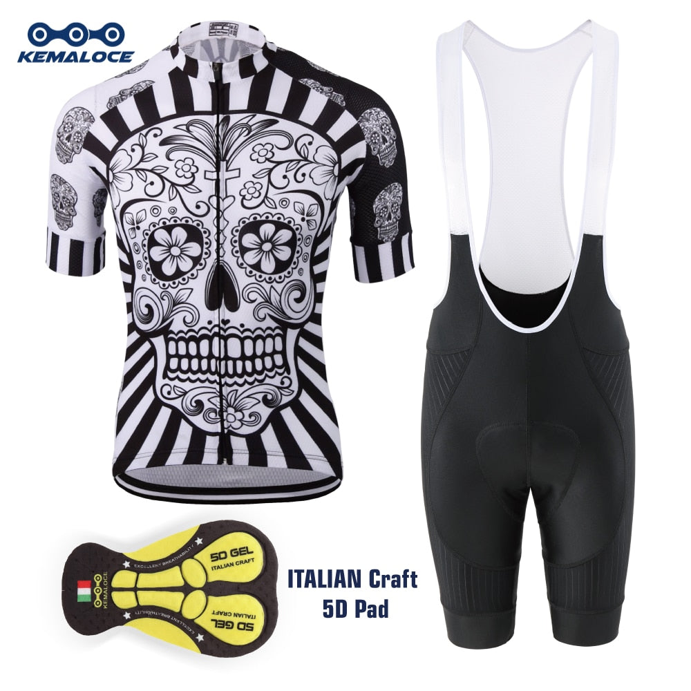 KEMALOCE Skeleton Men Cycling Jersey Sets (2 Variants)