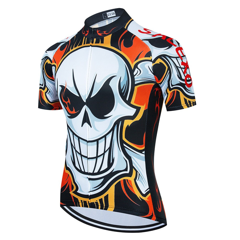 Salexo Flaming Skull Cycling Jersey