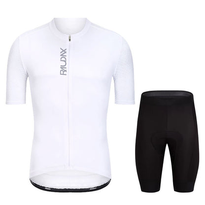 Raudax White Cycling Jersey Sets (3 Variants)