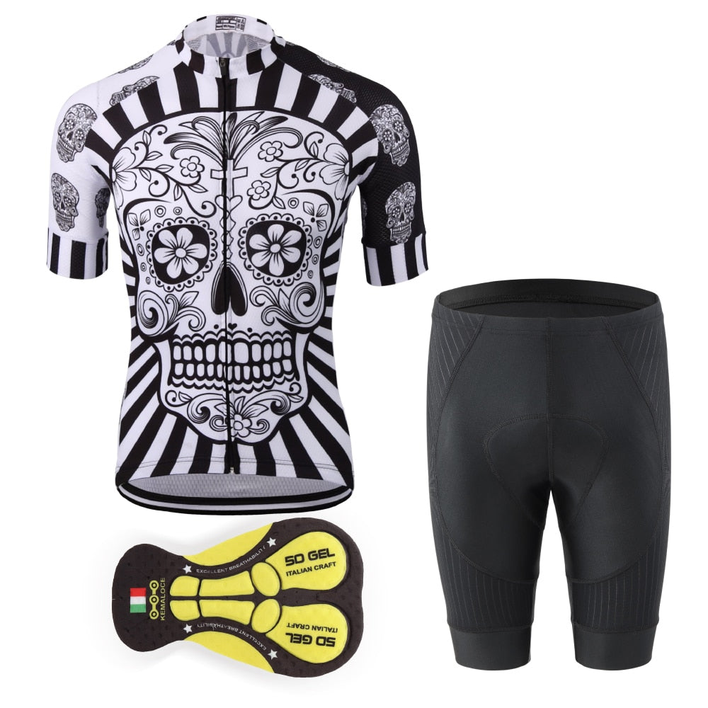 KEMALOCE Skeleton Men Cycling Jersey Sets (2 Variants)