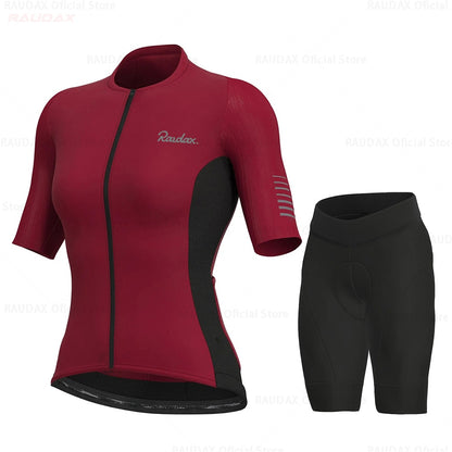 Raudax Women Triathlon Cycling Jersey Sets (8 Variants)