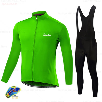 Raudax Simple Long Sleeve Cycling Jersey Sets (8 Variants)