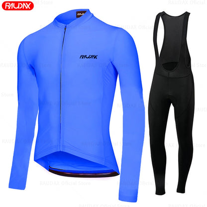Raudax Fluorescent Long Sleeve Cycling Jersey Sets (4 Variants)