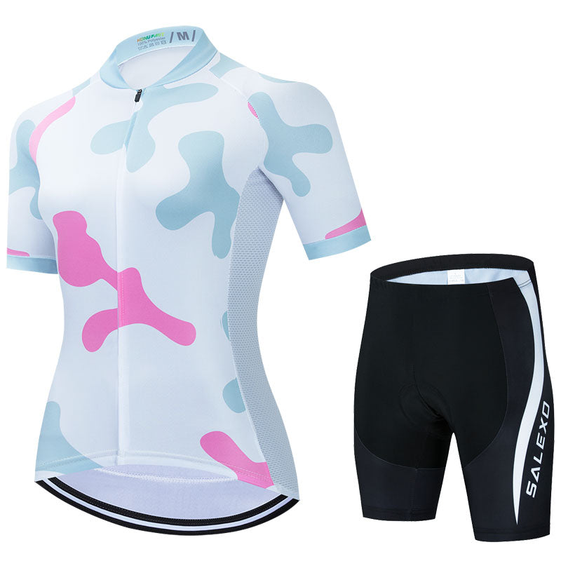 Salexo Women Camouflage Cycling Jersey Sets (2 Variants)