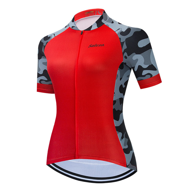 Salexo Women Side Sleeve Camouflage Cycling Jerseys (2 Variants)
