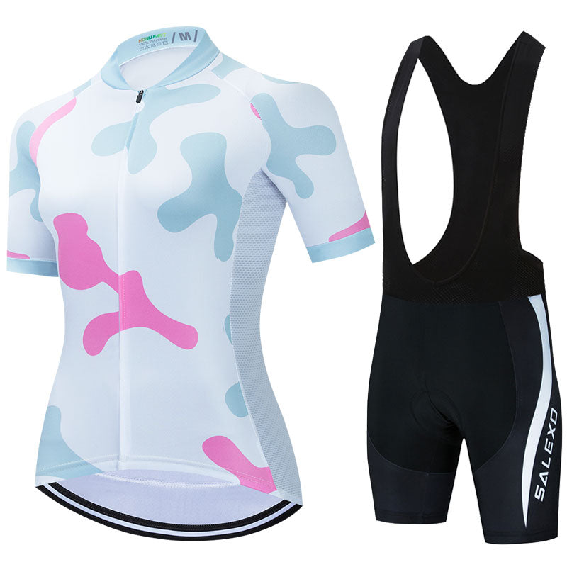 Salexo Women Camouflage Cycling Jersey Sets (2 Variants)