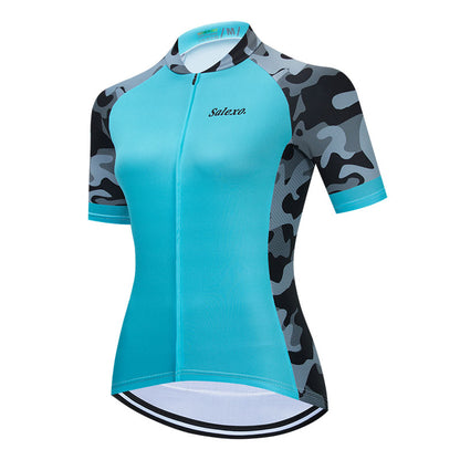 Salexo Women Side Sleeve Camouflage Cycling Jerseys (2 Variants)